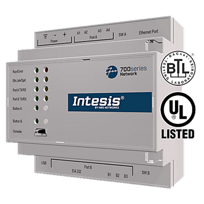 Intesis IN7004851000000 BACnet to Modbus Gateway 100 points